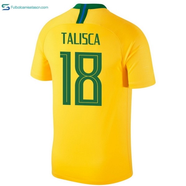 Camiseta Brasil 1ª Talisca 2018 Amarillo